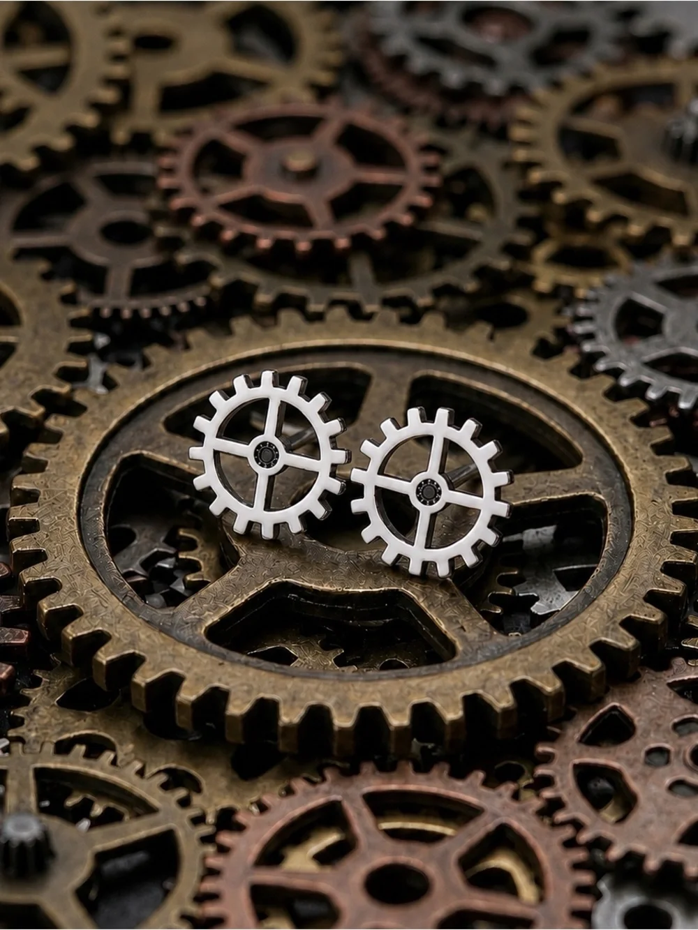 “Gearwheel” Gear Wheel Cog Bicycle Motorcycle Clock Watch Gadget Steampunk Studs